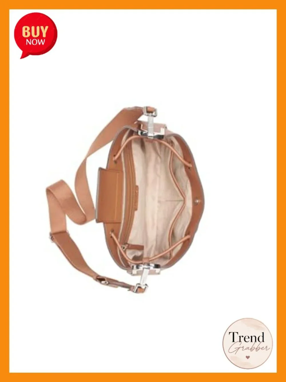 Vegan Leather Drawstring Adjustable Hobo Crossbody Bag